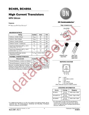 BC489BZL1G datasheet  